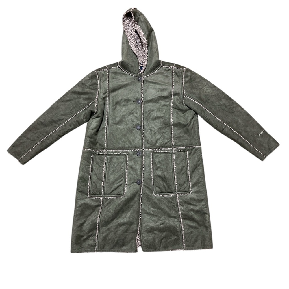 Woolrich Women’s Faux Suede Shearling Coat Size M